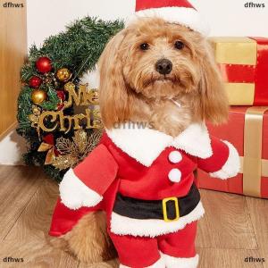 [COD] dfhws Cute Dog Santa Claus Outfit Christmas Costume For Small Dogs Cats Teddy Yorkie Cosplay Clothes Dress Up Jumpsuit Party Supplies