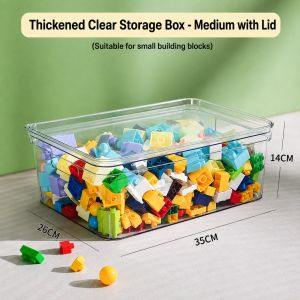 【CozyCasa】 Stackable Clear Toy Organizer Boxes with Lids | Visible Home Storage