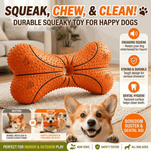 Dog Toy Rubber Bone Screaming Teeth Grinding Toy Super Chew Resistant Pet Chew Toy Training Bell Toy Pet Self Entertaining