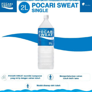 POCARI SWEAT Minuman ISOTONIC Pet Botol 2L 2 Liter 2000ml Sport Drinks Lari Sepeda Olahraga Gojek Grab