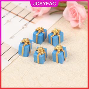 JCSYFAC 5 chiếc hộp quà giáng sinh Nhà búp bê thu nhỏ tỷ lệ 1/12 phụ kiện trang trí