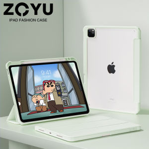 zoyu iPad case Acrylic transparent hard case with right pen slot for ipad 2024 Pro 11 air 6th gen 11 inch Air 13 inch pro 13 inch Pro 12.9 (2020/2021/2022) ipad Air 4 air 5 ipad 7th 8th 9th gen 10th gen mini 6 case Smart Case