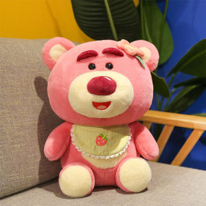 GẤU DÂU LOTSO THÚ BÔNG LOTSO DÂU TÂY NGỒI DỄ THƯƠNG CHO BÉ