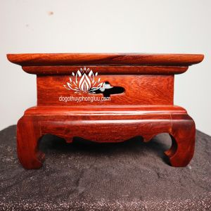 Kỷ chân trơn gỗ hươngđôn kê trang trí phong thủy cao 16cm mặt vuông 25303540