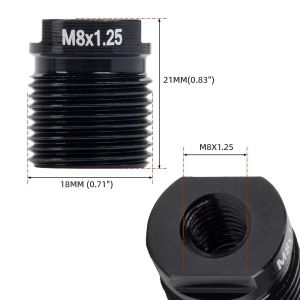 GUNG Inside Thread Shift Knob Adapter Aluminum Material Black Thread Adapter Accessories Gear Knob Adapter
