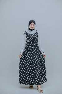 MIDI DRESS TERBARU HAGIA BUSUI BAHAN CRINKEL/DRESS KOREAN STYLE KEKINIAN
