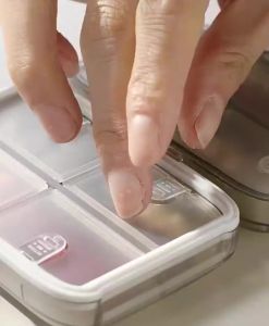 Airtight 7 Slot Pocket Pill Box Medicine Storage Box Travel Portable Mini Pill Dispenser Vitamin Tablet Container Ubat