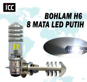 LAMPU DEPAN LED H6 KIPAS LASER TORNADO MOTOR MATIC BEBEK