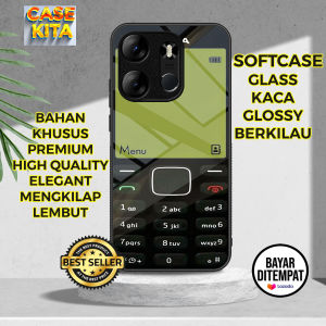 Softcase Glass kaca - Case Tecno Spark Go 2023 Casing Hp Tecno Spark Go 2023 - Fashion motif Nokia Jadul ( CASE KITA ) - Softcase Spark Go 2023 - Case hp Tecno Spark go 2023 - Softcase Kaca Mengkilap glossy Kesing hp spark go 2023