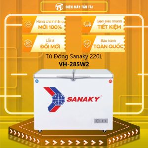 [MỚI 100%] VH-285W2 - Tủ đông SANAKY VH-285W2 220 lít - 1 NGĂN ĐÔNG 1 NGĂN MÁT DÀN LẠNH NHÔM