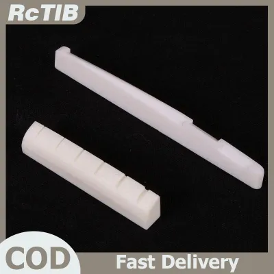 RCTLB 2 Set Ivory Buffalo Bone Bridge SaddleSlotted Nut For 6 String Acoustic Guitar
