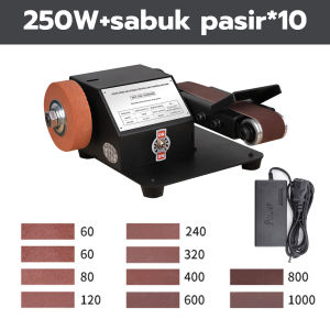 nirkabel Mesin pengamplasan sabuk Mesin amplas Mesin gerinda Mesin Poles Desktop Grinder Mini Electric Belt Sander DIY Polishing Machine Mesin Amplas Genggam Alat DIY