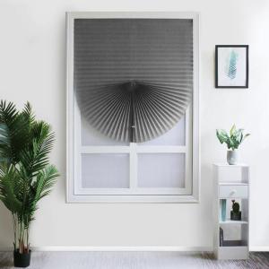 WEPHOTO Easy Up & Down Pleated Window Shades Adhesive Window Pleated Zebra Blinds And Shades Blind Roller