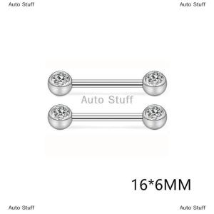 [COD] Auto Stuff แท่งเจาะหัวนมไทเทเนียมสำหรับผู้หญิงขนาด16-19มม. 2ชิ้น