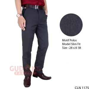 Celana Bahan Kantoran Pria Panjang Slim Formal Polos / Tersedia Warna Berbeda