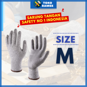 Sarung Tangan Anti Pisau Cutting Kaca Gores Safety Anti Selip / Slip Untuk Kerja Motor Alat Perkakas Tukang Pertukangan Kayu Bengkel