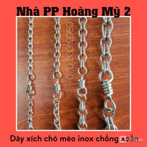 Dây Dắt Chó - Dây Xích chó mèo Inox ( Có chống Xoắn Giữa )