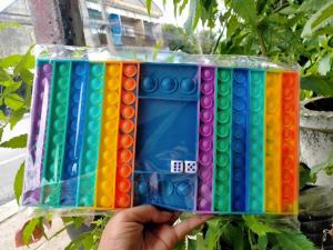 Pop it ลานประลอง pop it fidget toy bubble กระดานหมากรุก Pop It Fidget ขนาดใหญ่ ของเล่นบรรเทาความเครียด ฝึกสมาธิ ฝึกเด็กๆนับเลขผ่านเกม