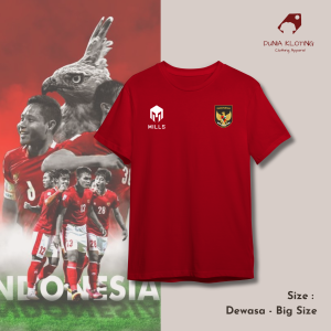 Baju Kaos T shirt TIMNAS INDONESIA Dewasa Bigsize Premium