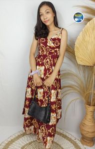 SudanBali Dress Moza Dress Wanita Busui Korean Style Dress Rayon Premium Long Dress