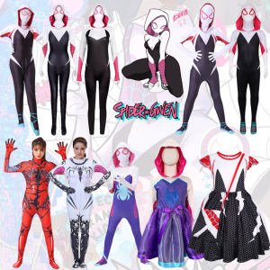 Halloween gwen spiderman jumpsuit parallel universe cosplay costume spiderman skinny female holiday gift