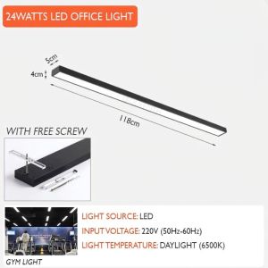 Modern LED Linear Pendant Ceiling Light Daylight White 22OV Energy-Saving Indoor Lighting for Office & Store