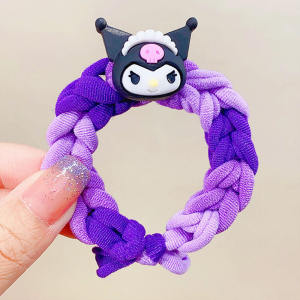 【Ready Stock】Sanrio DIY Handmade Gift Ponytail For Kids Girl Cute Cartoon Woven Rubber Band Hair Rope Couple Bracelet Hair Ring