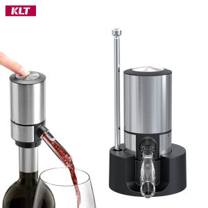 KLT Cliton Electric Wine Decanter Dispenser With Base Quick Sobering Automatic Wine Decanter Aerator Pourer For Bar Party Kitchen
