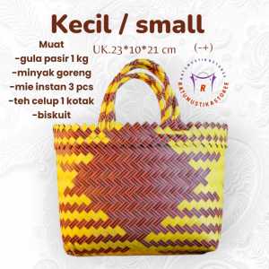 Tas lurik anyaman Tas keranjang anyaman Tas belanja Tas jadul