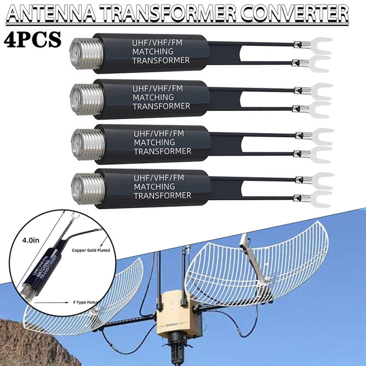SG Store 3x Antennen-Adapter 75 Ohm Auf 300 Ohm - UHF/VHF/FM Für TV & Radio (Balun-Transformator)