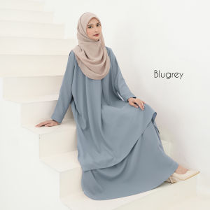 MERISSA ONE SET by Zilkalabel / Baju Atasan Tunic Rok Bawahan Malay Style Bahan Wolfis Premium / Blouse Tunik Setelan Oversize Batwing Melayu Umroh Umrah Haji / Pakaian Muslimah Wanita Satu Stel Syari / Woman Blus Oneset Wollpeach Skirt Muslim