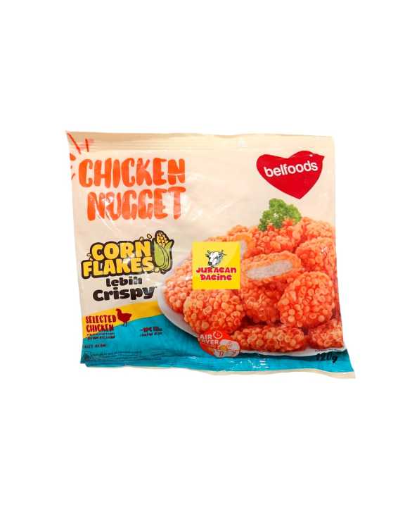 Juragan Daging Belfoods Corn Flakes Chicken Nugget 120gr