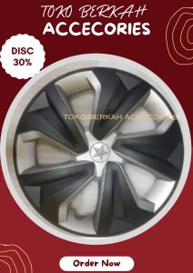 Tutup Dop Velg Mobil Ring 13 - Dop Velg Kaleng Mobil Ring 13 - Dop Velg Mobil Ring 13 - 1 SET DOP RODA MOBIL SUDAH TERMASUK KAWAT DOP RODA - DOP MODEL UT2 WARNA SILVER HITAM - WHEEL COVER