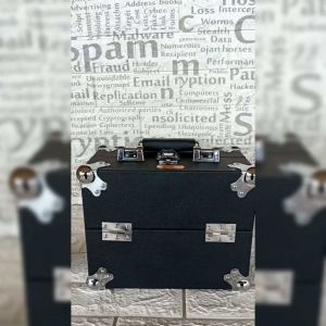 beautycase small MDF kerang black/ beautycase/ tas koper/ makeup box