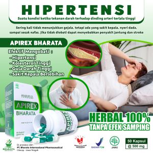 OBAT HIPERTENSI DARAH TINGGI TANPA EFEK SAMPING || APIREX BHARATA 100% HERBAL
