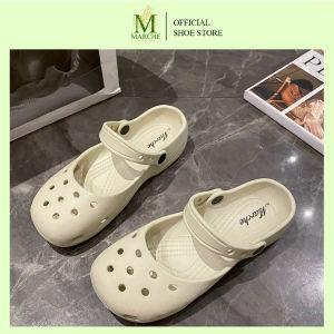 Ready Stock Marche Chunky Sole Hollow Out Clogs | Lightweight Breathable Summer Sandals Summer Beach Casual Footwear