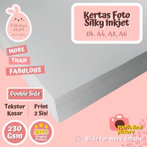 (ISI 10) Kertas Foto Inkjet Matte Double Side 230 Gsm A4 A5 A6