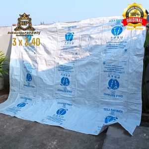 Terpal Padi Ukuran 3x4 Hamparan Padi Terpal Plastik Dari Karung Gebang Jemur Padi/Terpal Tebal