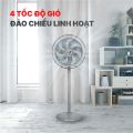 Quạt đứng ASIA VINA TURBO DECOR VY659991 - Công suất 110W - XÁM - Hàng chính hãng ASIA Việt Nam. 