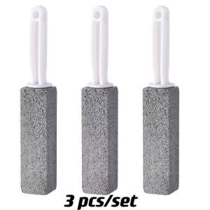 3Pcs Water Toilet Bowl Natural Pumice Stone Toilet Cleaner Brush Wand Efficient Cleaning