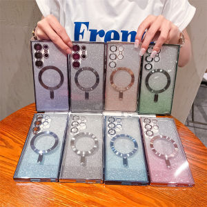Glitter Case For Samsung Galaxy S24 Ultra S21 S22 S23 Plus Ultra S21 FE S23 FE For Magsafe Wireless Original Cover
