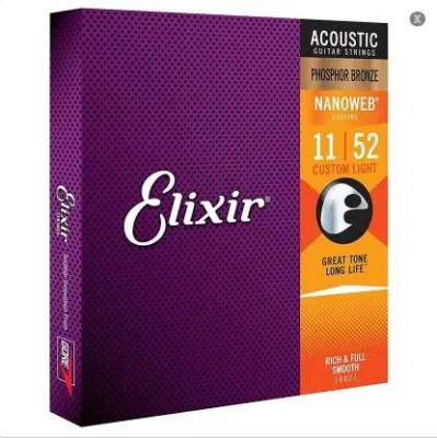 Brand New Elixir Acoustic Guitar Strings Nanoweb Phosphor 16002 16027 16052 16077 16102
