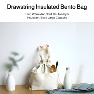 Have a Napkin Portable High Temperature Resistance Bento Box Cooler Bag Multi-purpose Eco-friendly Material