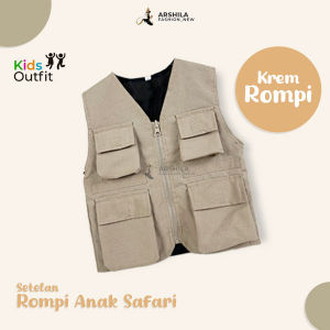 Setelan Rompi Anak Safari / Rompi Anak Petualang