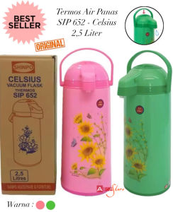 (BISA COD) PROMO SHINPO Thermos Air Panas & Dingin Kapasitas 2.5 L Celcius Vacuum Flask Termos SIP-652