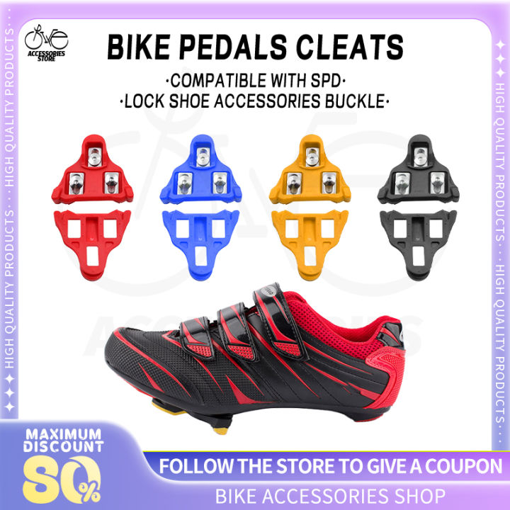 pair Cleats Attachment Road Bike Pedals Cleats Plate Clip SH11