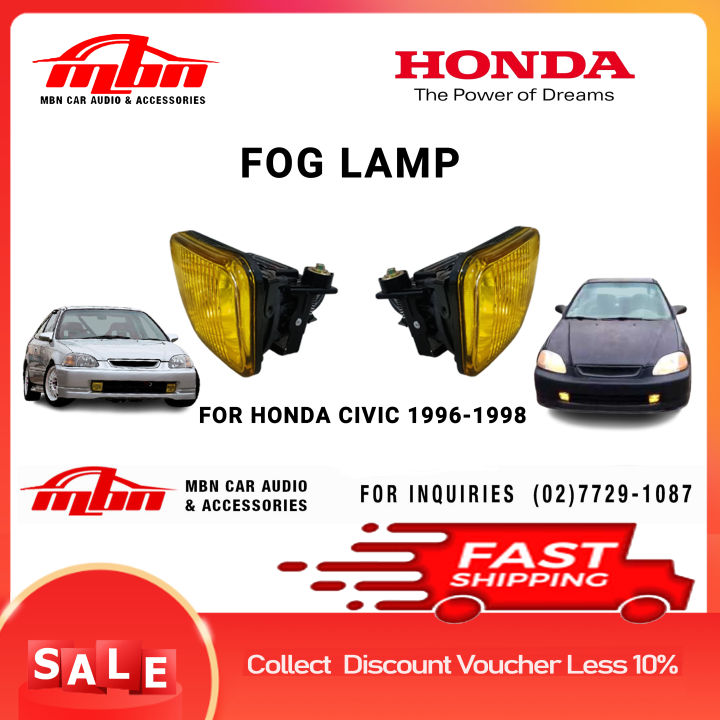 Fog Lights Kit For 1994-1998 Ford Mustang Cobra - Front Fog Lamps By BlingLights