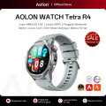 Aolon Tetra R4 Smartwatch 1.46'' Amoled Always-on display Connect to Strava/Cover Lock/Compass/Bluetooth Call 350mah 466*466 Display Heart Rate Smart Watch Jam tangan pintar pria dewasa 2025. 