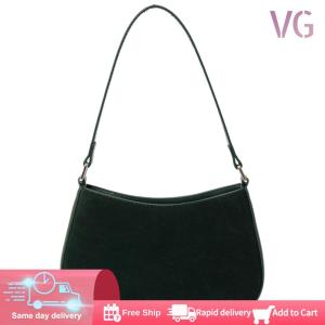 【New Arrival】 Women Faux Suede Shoulder Bag Fashion Underarm Bag Large Capacity Stylish Armpit Bag Zip Closure Patchwork Chic Hobo Bag