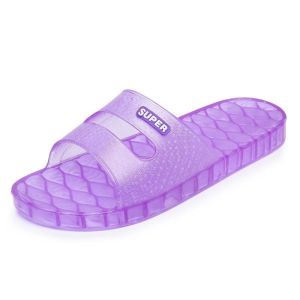 IELGY Womens Slippers Summer Fashion Non-slip Wear- Resistant Plastic Clear Crystal Flip-Flops